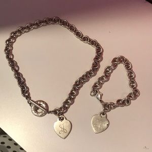 Tiffany & Co. monogrammed Necklace & Bracelet